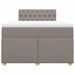 Pat box spring cu saltea, taupe, 120x190 cm material textil - WALTI WALTI