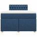 Pat box spring cu saltea, albastru, 120x190 cm, material textil - WALTI WALTI