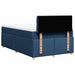 Pat box spring cu saltea, albastru, 120x190 cm, material textil - WALTI WALTI