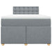 Pat box spring cu saltea, gri deschis, 120x190 cm, textil - WALTI WALTI