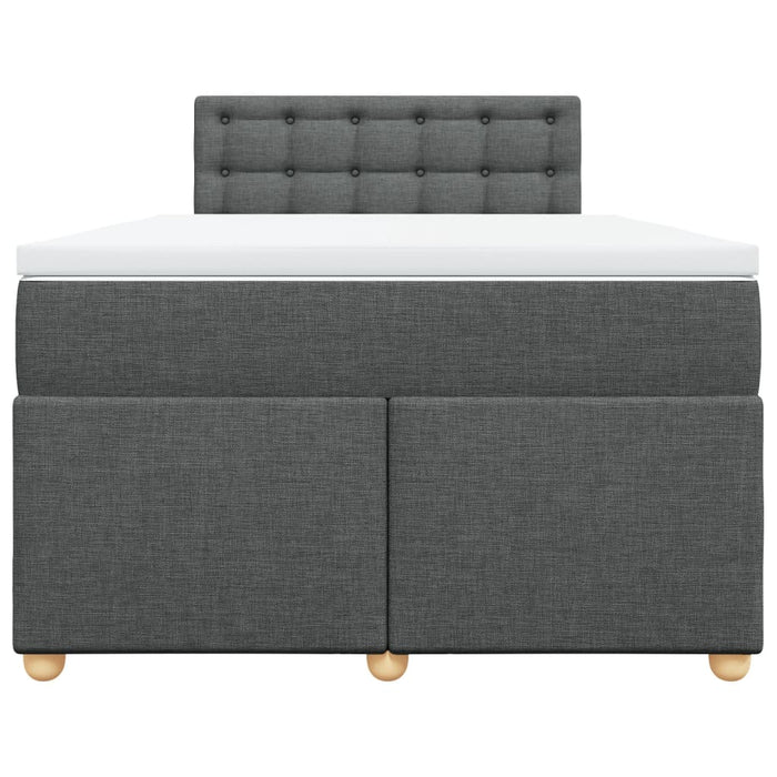 Pat box spring cu saltea, gri închis, 120x190 cm, textil - WALTI WALTI