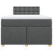 Pat box spring cu saltea, gri închis, 120x190 cm, textil - WALTI WALTI