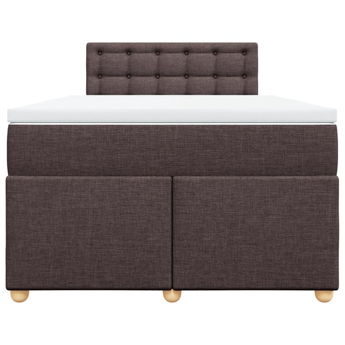 Pat box spring cu saltea, maro închis, 120x190 cm, textil - WALTI WALTI