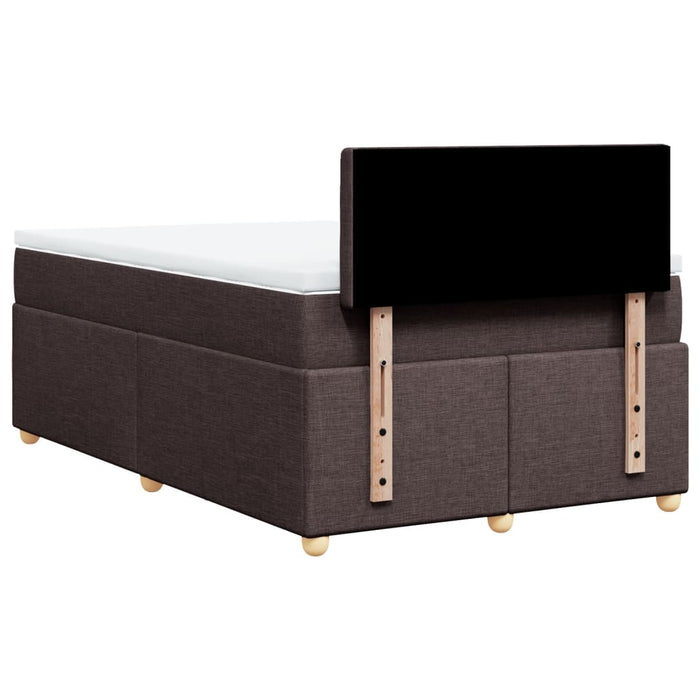 Pat box spring cu saltea, maro închis, 120x190 cm, textil - WALTI WALTI