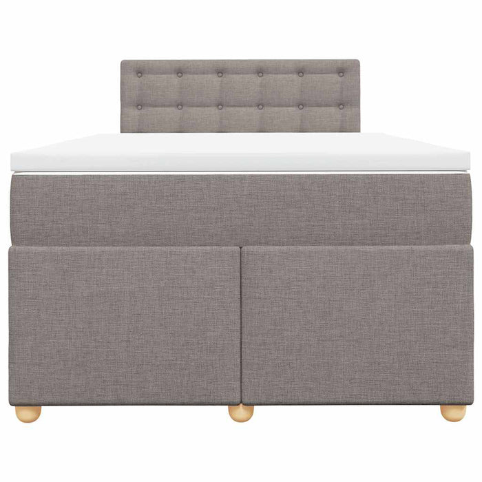 Pat box spring cu saltea, taupe, 120x190 cm material textil - WALTI WALTI