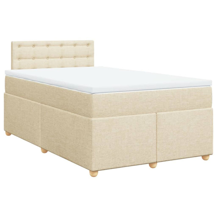Pat continental cu saltea, crem, 120x190 cm, textil - WALTI WALTI