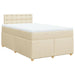 Pat continental cu saltea, crem, 120x190 cm, textil - WALTI WALTI