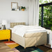 Pat continental cu saltea, crem, 120x190 cm, textil - WALTI WALTI