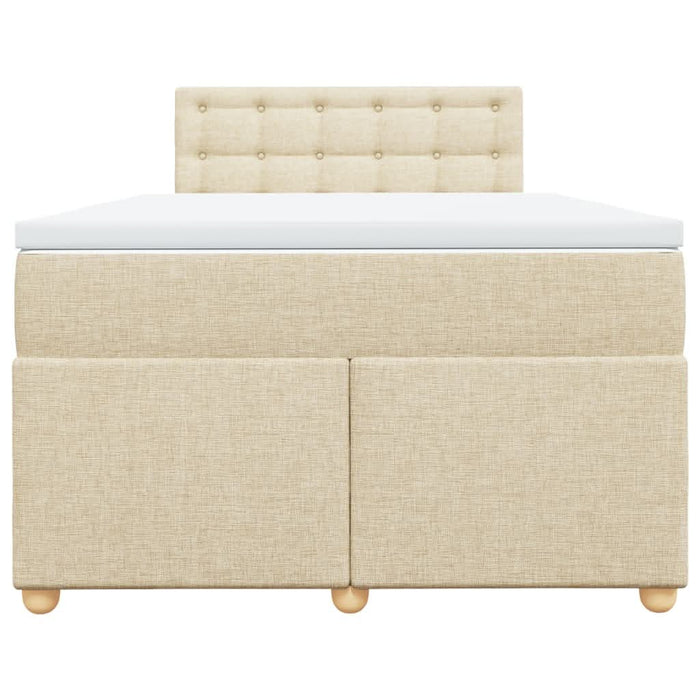 Pat continental cu saltea, crem, 120x190 cm, textil - WALTI WALTI