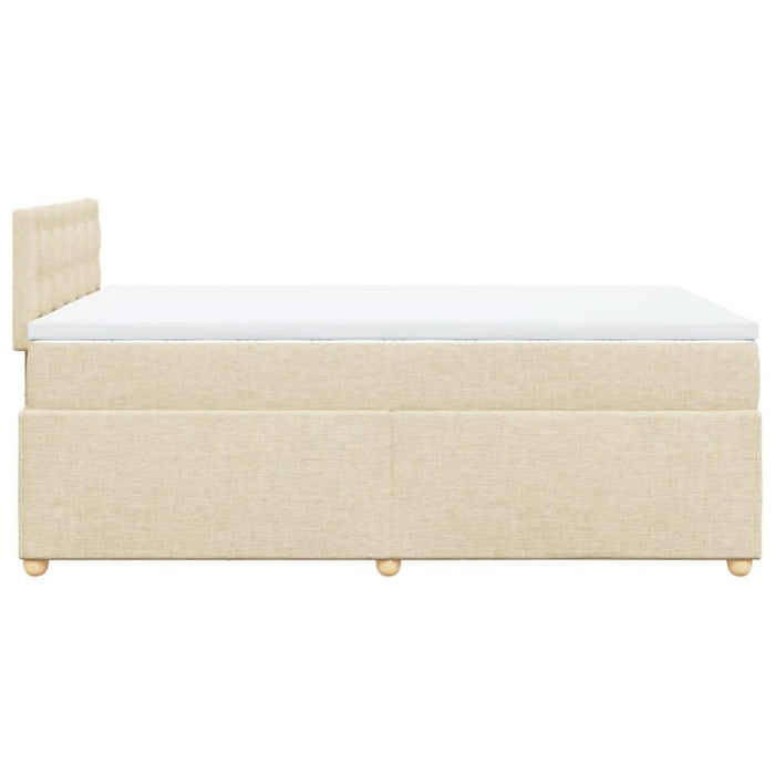 Pat continental cu saltea, crem, 120x190 cm, textil - WALTI WALTI