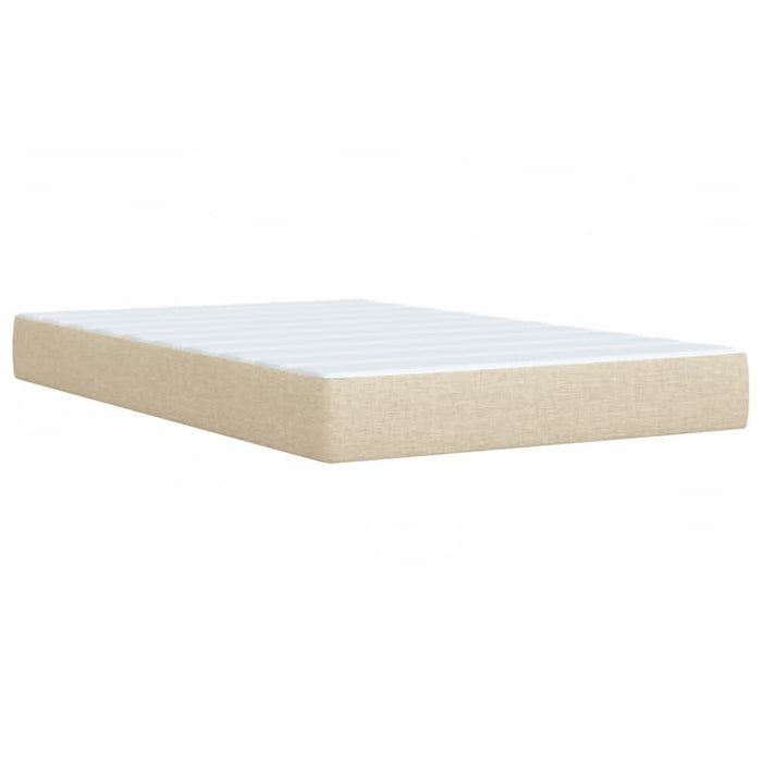 Pat continental cu saltea, crem, 120x190 cm, textil - WALTI WALTI