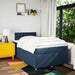 Pat box spring cu saltea, albastru, 120x190 cm, material textil - WALTI WALTI