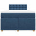 Pat box spring cu saltea, albastru, 120x190 cm, material textil - WALTI WALTI