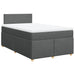 Pat box spring cu saltea, gri închis, 120x200 cm, textil - WALTI WALTI