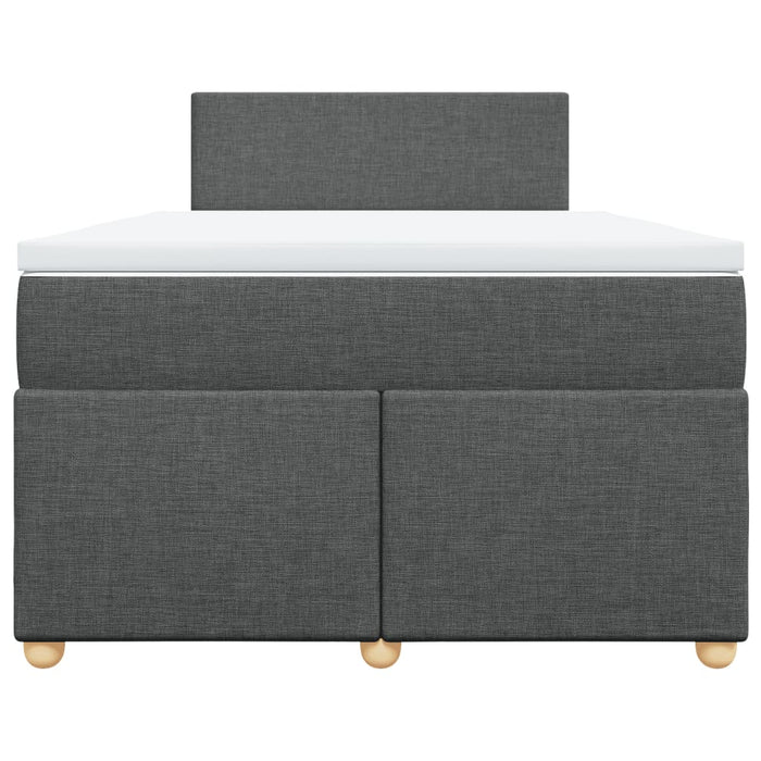 Pat box spring cu saltea, gri închis, 120x200 cm, textil - WALTI WALTI