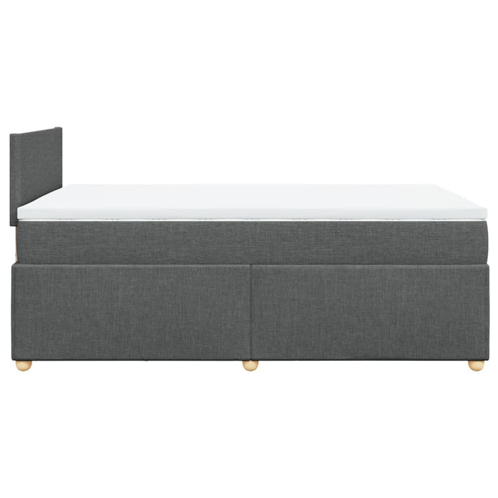 Pat box spring cu saltea, gri închis, 120x200 cm, textil - WALTI WALTI