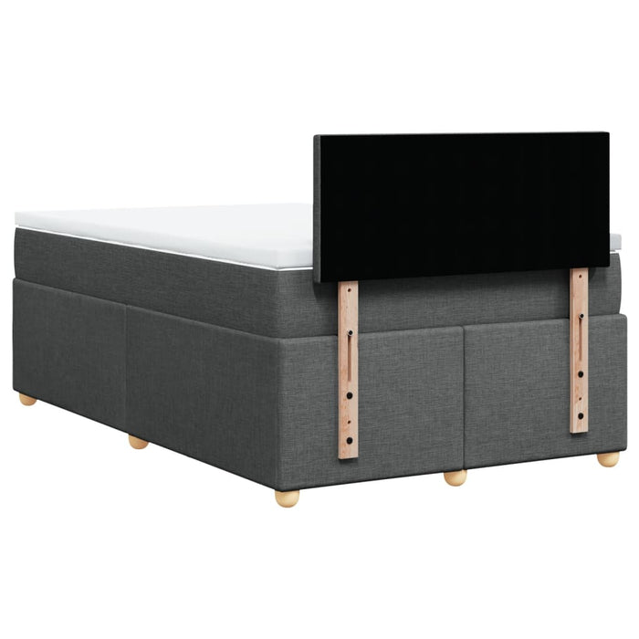 Pat box spring cu saltea, gri închis, 120x200 cm, textil - WALTI WALTI