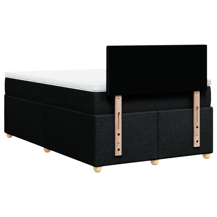 Pat box spring cu saltea, negru, 120x200 cm, textil - WALTI WALTI