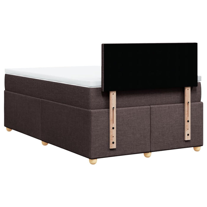 Pat box spring cu saltea, maro închis, 120x200 cm, textil - WALTI WALTI