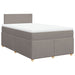 Pat box spring cu saltea, gri taupe, 120x200 cm, textil - WALTI WALTI