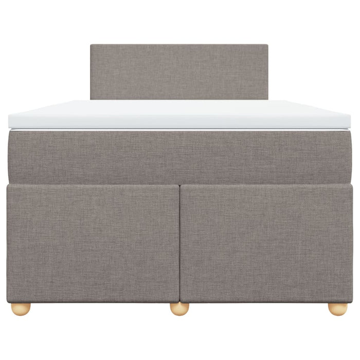 Pat box spring cu saltea, gri taupe, 120x200 cm, textil - WALTI WALTI