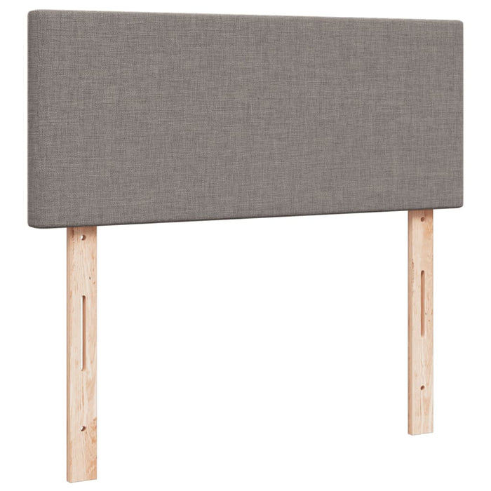 Pat box spring cu saltea, gri taupe, 120x200 cm, textil - WALTI WALTI