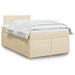 Pat box spring cu saltea, crem, 120x200 cm, textil - WALTI WALTI