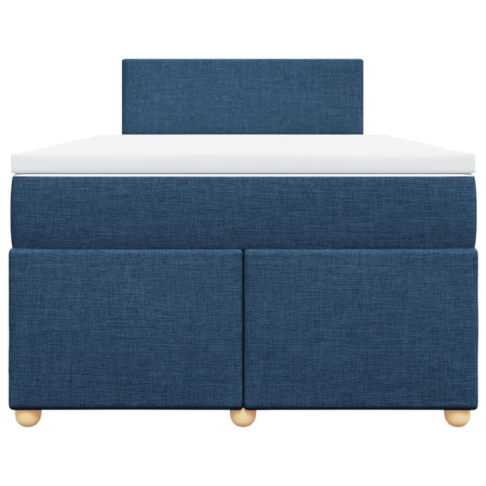Pat box spring cu saltea, albastru, 120x200 cm, textil - WALTI WALTI