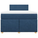 Pat box spring cu saltea, albastru, 120x200 cm, textil - WALTI WALTI