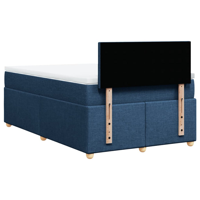 Pat box spring cu saltea, albastru, 120x200 cm, textil - WALTI WALTI