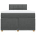 Pat box spring cu saltea, gri închis, 120x200 cm, textil - WALTI WALTI