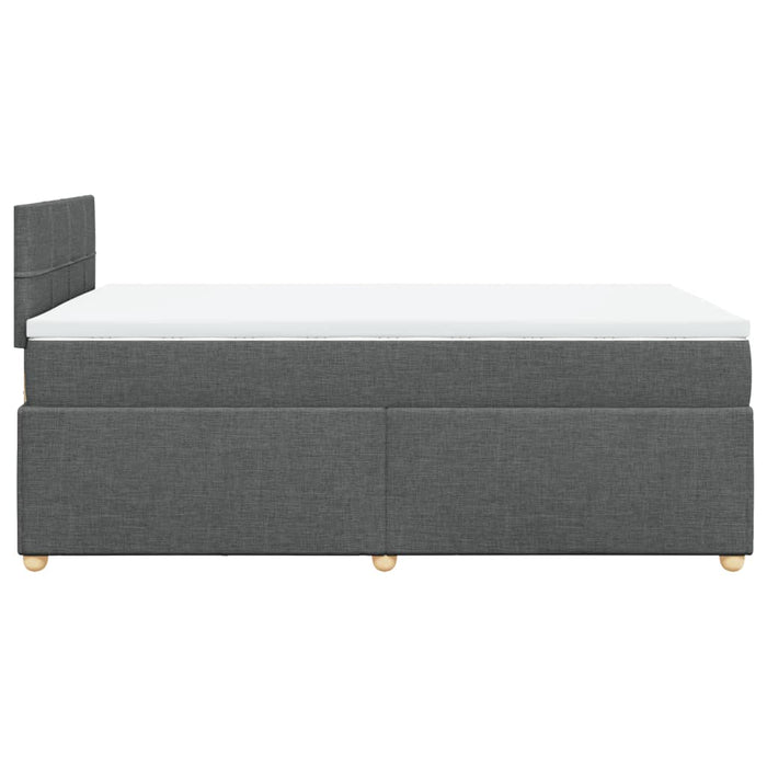 Pat box spring cu saltea, gri închis, 120x200 cm, textil - WALTI WALTI
