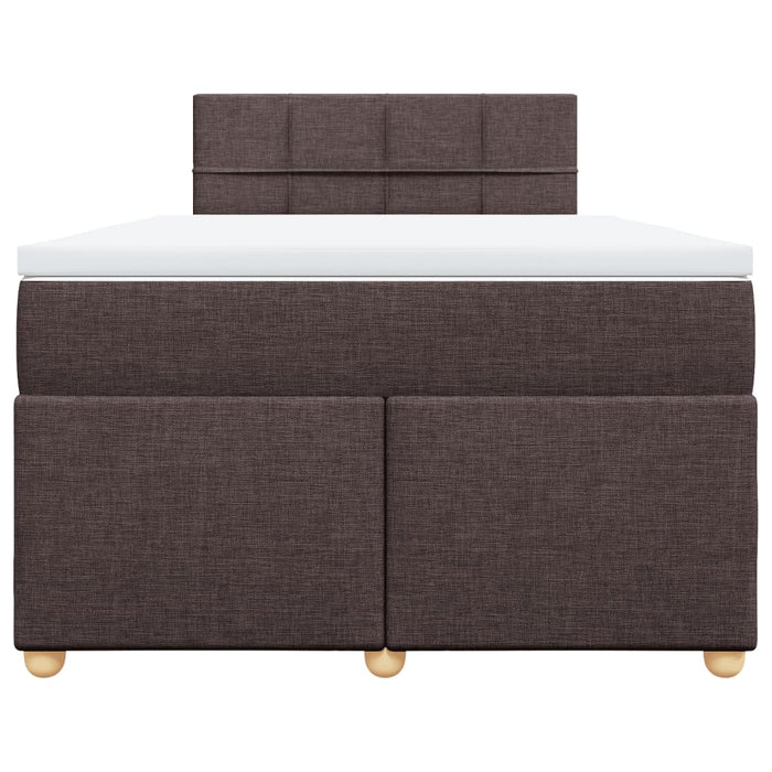 Pat box spring cu saltea, maro închis, 120x200 cm, textil - WALTI WALTI