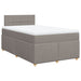 Pat box spring cu saltea, gri taupe, 120x200 cm, textil - WALTI WALTI