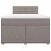 Pat box spring cu saltea, gri taupe, 120x200 cm, textil - WALTI WALTI