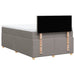 Pat box spring cu saltea, gri taupe, 120x200 cm, textil - WALTI WALTI