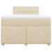 Pat box spring cu saltea, crem, 120x200 cm, textil - WALTI WALTI