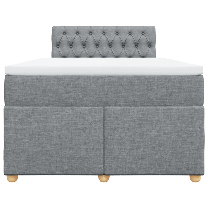 Pat continental cu saltea, gri deschis, 120x200 cm, textil - WALTI WALTI