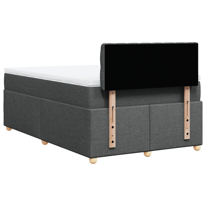 Pat box spring cu saltea, gri închis, 120x200 cm, textil - WALTI WALTI