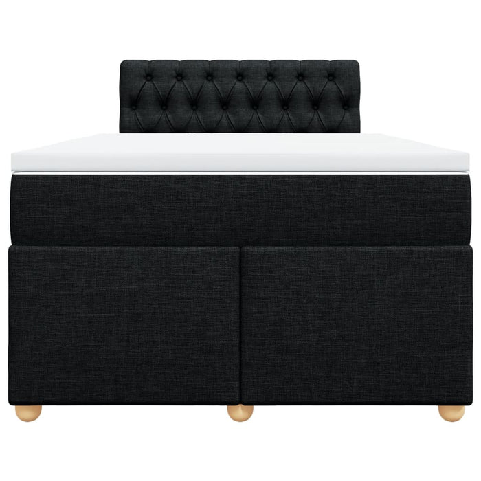 Pat box spring cu saltea, negru, 120x200 cm, textil - WALTI WALTI