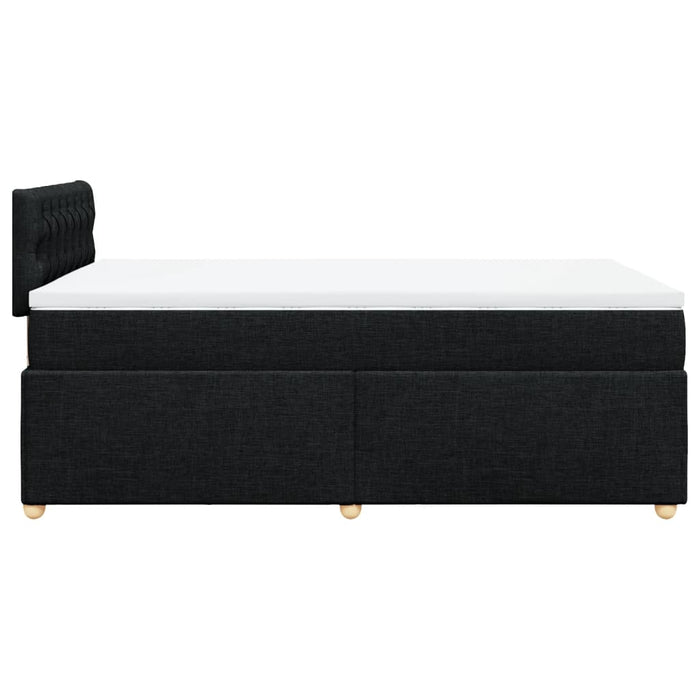 Pat box spring cu saltea, negru, 120x200 cm, textil - WALTI WALTI