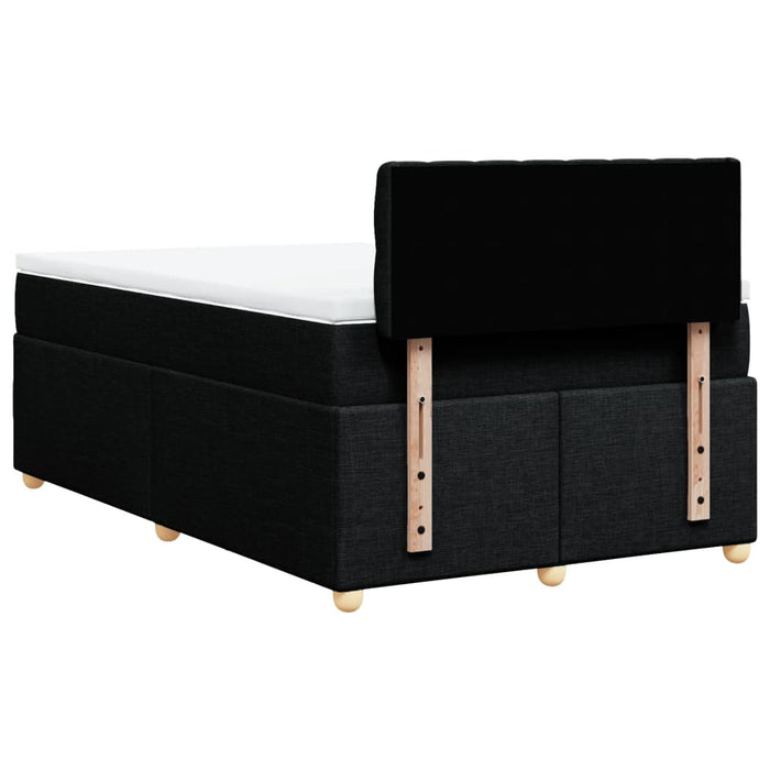 Pat box spring cu saltea, negru, 120x200 cm, textil - WALTI WALTI