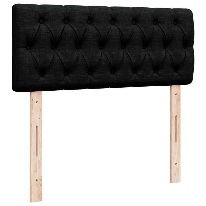Pat box spring cu saltea, negru, 120x200 cm, textil - WALTI WALTI