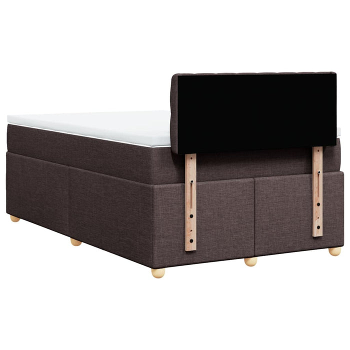Pat box spring cu saltea, maro închis, 120x200 cm, textil - WALTI WALTI