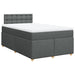 Pat box spring cu saltea, gri închis, 120x200 cm, textil - WALTI WALTI