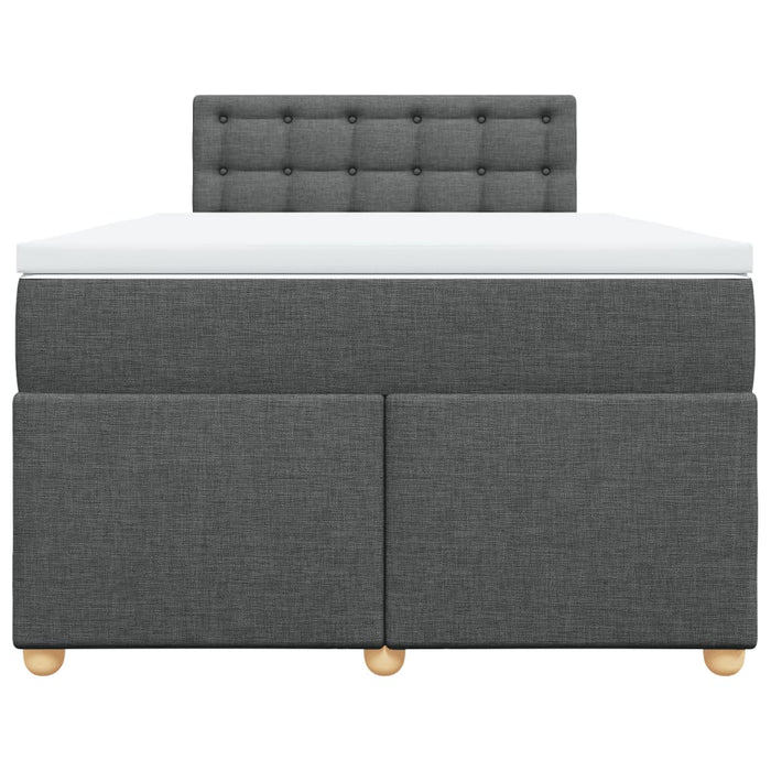 Pat box spring cu saltea, gri închis, 120x200 cm, textil - WALTI WALTI