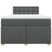 Pat box spring cu saltea, gri închis, 120x200 cm, textil - WALTI WALTI