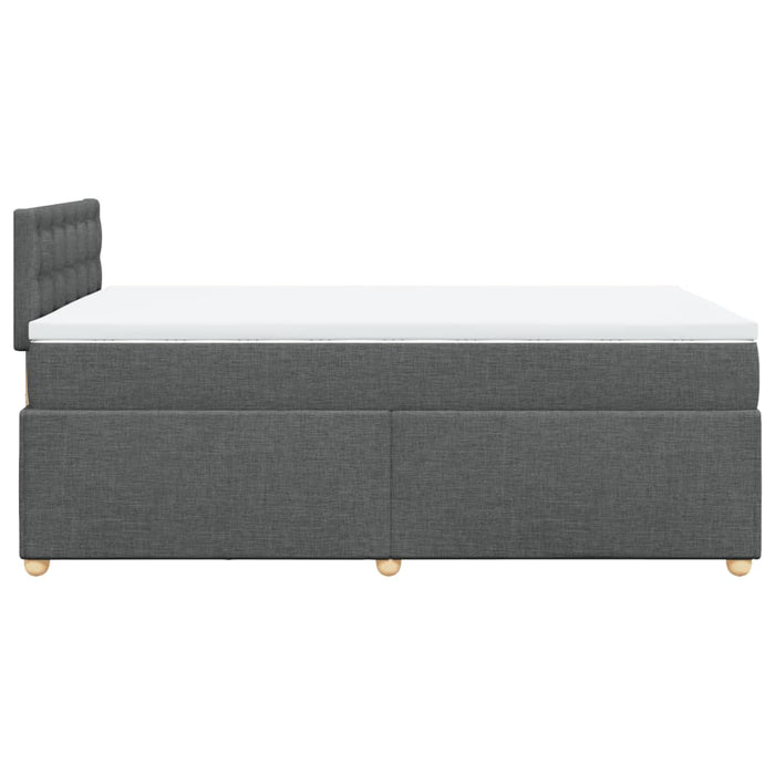 Pat box spring cu saltea, gri închis, 120x200 cm, textil - WALTI WALTI
