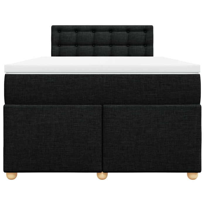 Pat box spring cu saltea, negru, 120x200 cm, textil - WALTI WALTI