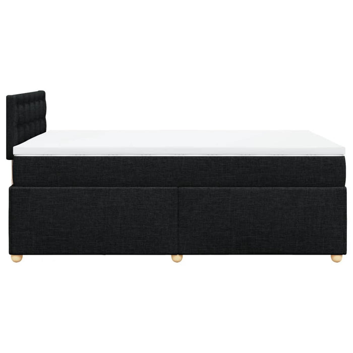 Pat box spring cu saltea, negru, 120x200 cm, textil - WALTI WALTI